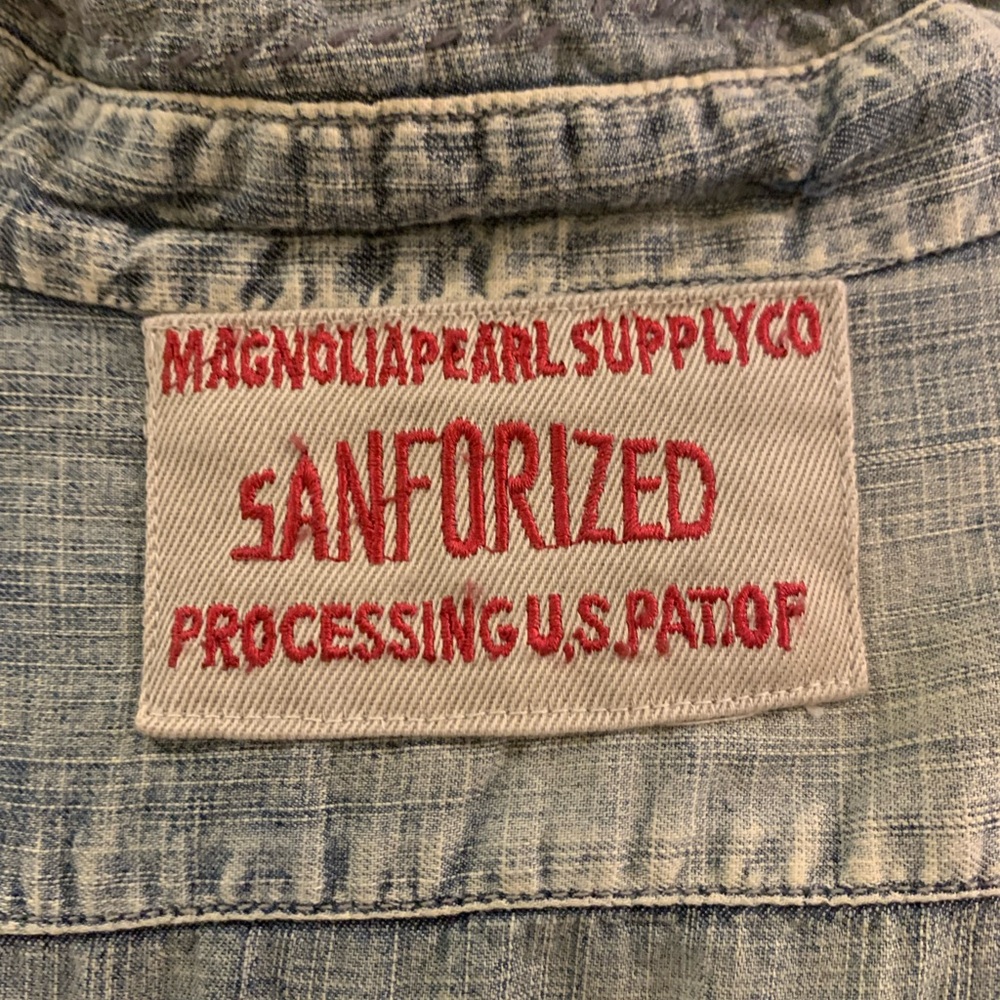MAGNOLIA PEARL-RARE-AMERICAN INDIAN ON DENIM WORKSHIRT - Picture 10 of 10